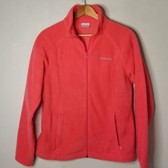 Columbia fleece jacket full zip Women's size large coral color - Picture 1 of 4